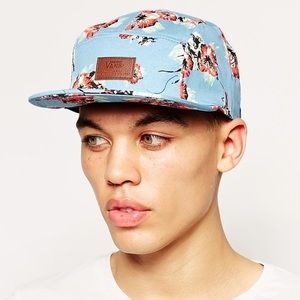 Blue Yoda Aloha Print 5 Panel Hat 